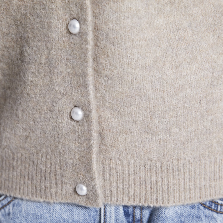 Basic Knit Short Sleeve Cardigan "Margot star"